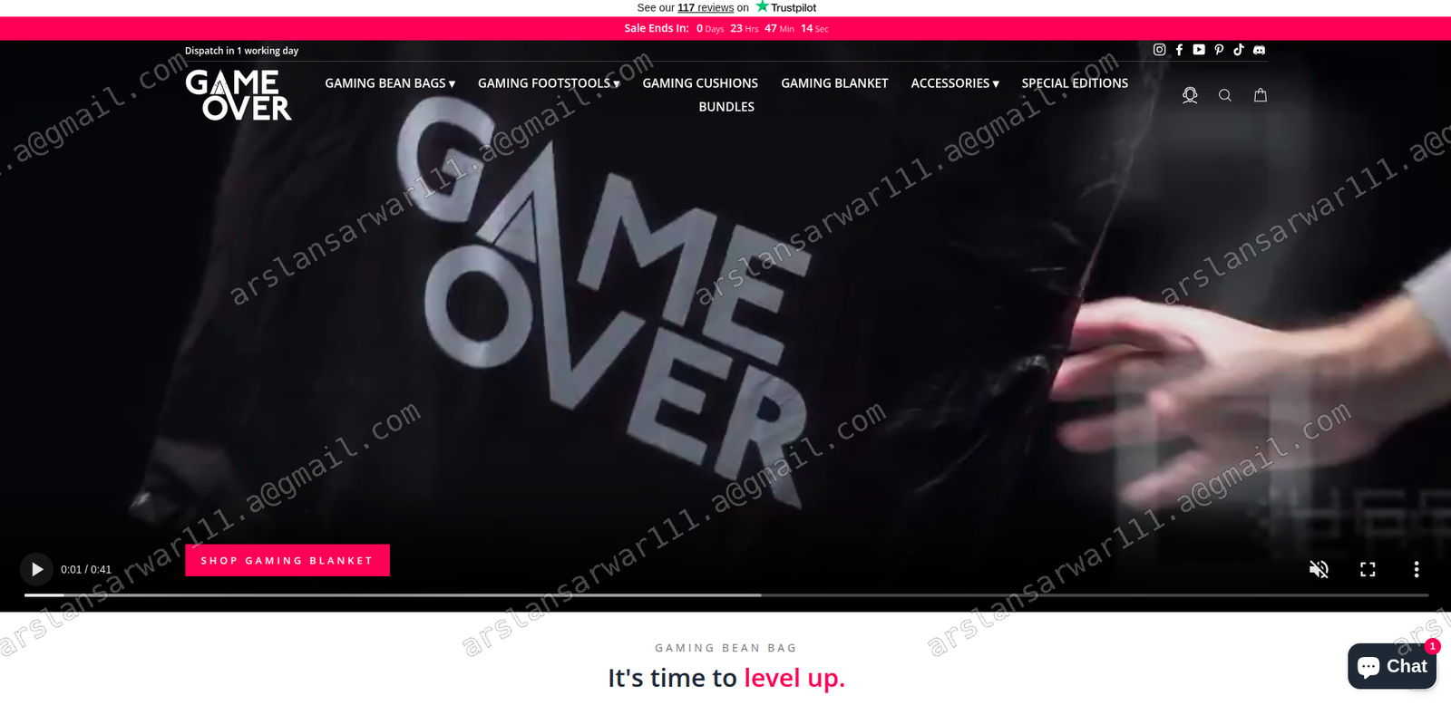Game Over gaming comfort storefront