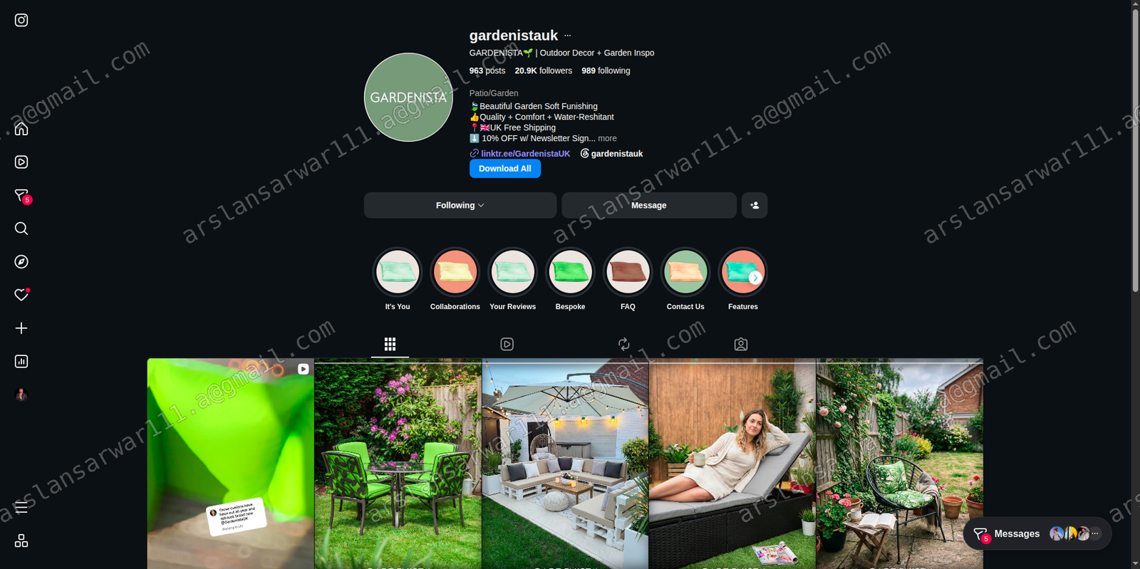 Gardenista Instagram presence
